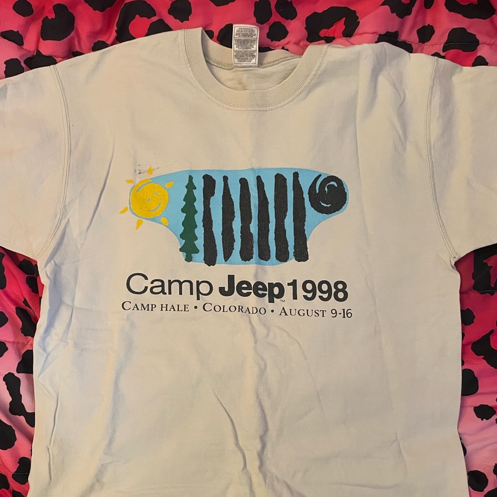 Camp Jeep 1998 Men's Short Sleeve Tee - Cream